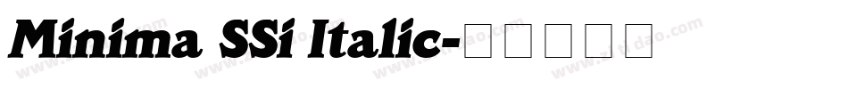 Minima SSi Italic字体转换